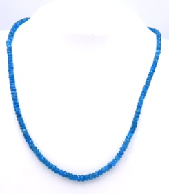 Blue stone beads necklace