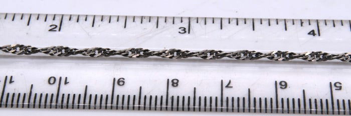 Vintage Sterling Silver Rope Chain Necklace