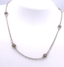 925 Sterling silver Judith Ripka Cubic zirconia necklace
