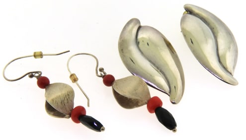 Lot of 2 Sterling Silver Earrings