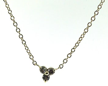 925 Sterling Silver Cluster Cubic Zirconia Necklace