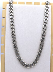 Super Heavy Italian 925 sterling silver Curb link chain necklace