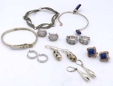 Group lot of Vintage 925 sterling silver Mixed jewelry
