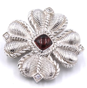 Judith Ripka 925 sterling silver pendant brooch