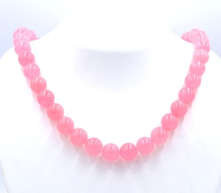 Rose quartz beads necklace
