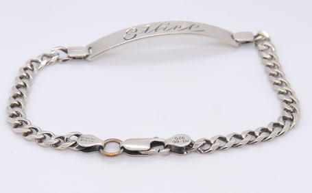 925 Sterling Silver Mexico Tag Bracelet