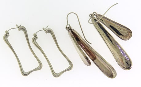 Lot of 2 Sterling Silver 925 Earrings