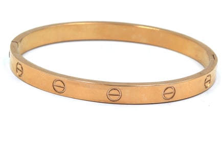 Gold plated love bracelet