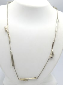 925 Sterling silver fancy link chain necklace