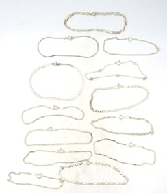 925 Sterling silver group lot of 8 bracelets