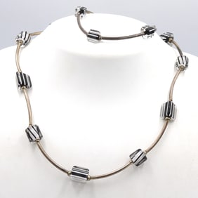 Set of Vintage 925 sterling silver bracelet and necklace
