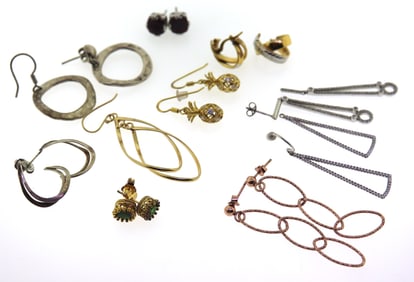 Group Lot of Sterling Silver Earrings