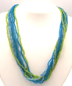 Multi Strand gemstone beads necklace