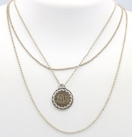 Group lot of 4 Vintage 925 sterling silver necklaces