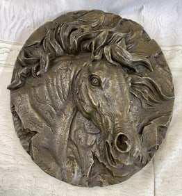 Bust Horse Head Bronze Sculpture