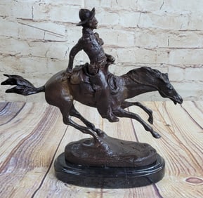 Arizona Cowboy Horse Bronze Sculpture