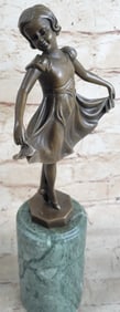 Little Ballerina Dancer Bronze Sculpture