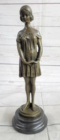 Female Classical Portrait Bronze Sculpture