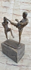 Kick Boxers Bronze Sculpture