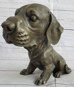 Adorable Labrador puppy Bronze Sculpture