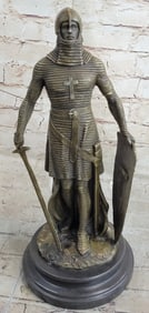 Warrior With Sword Bronze Sculpture