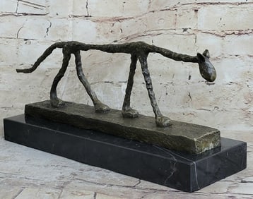 Modern Cat Bronze Sculpture