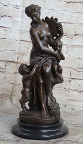 Woman with Cherubs Statue