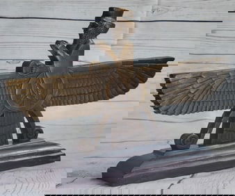 Persian Warrior King Bronze Sculpture