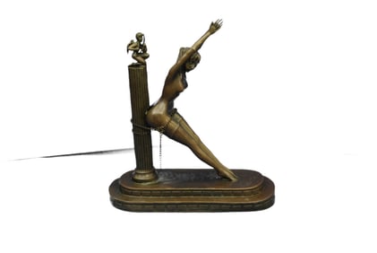 Bronze figurine Erotica Female Nude sculpture Girl Bondage bdsm vagina sm gift