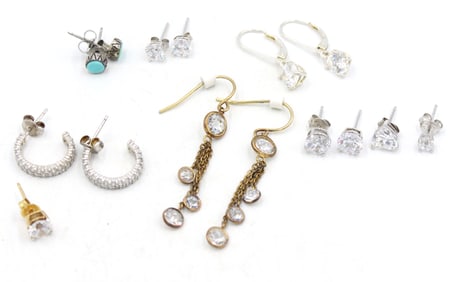 Group lot of Vintage 925 sterling silver earrings