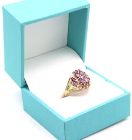 Gorgeous Yellow Gold Amethyst Ring