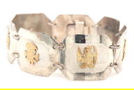 925 Sterling silver and gold accent bracelet
