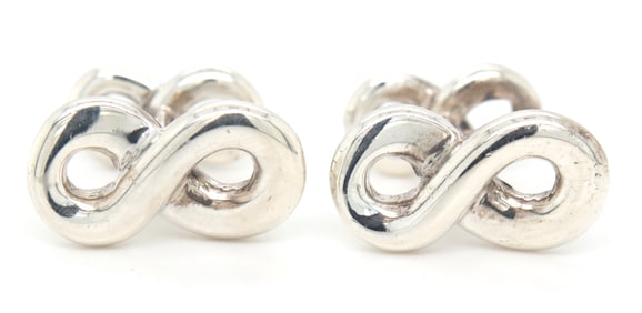 925 Sterling silver Infinity cuff links