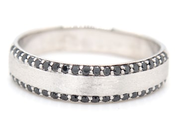 14kt White gold Neil lane black diamond band