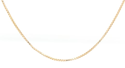 18kt Yellow gold box chain necklace