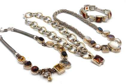 Group lot of Vintage 925 sterling silver Michael Dawkins Jewelry