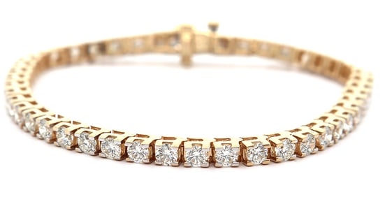 5.65ctw Round Diamond Tennis Bracelet in 14K