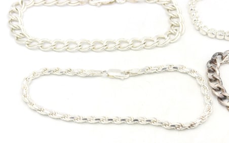 Group lot of Vintage 925 sterling silver bracelets