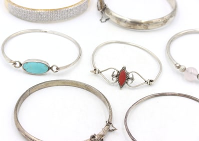 Vintage 925 sterling silver group lot of bangles