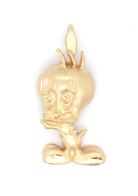 14kt Yellow gold tweety bird charm pendant