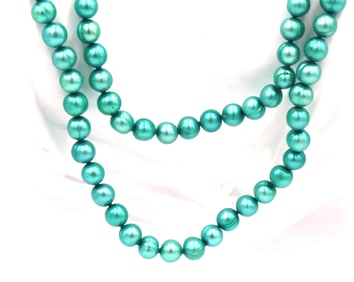 Set of Honora pearl long necklace and matching 3 bracelets