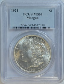 1921 Morgan Silver Dollar PCGS MS64