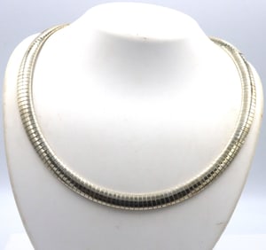 Italian 925 sterling silver omega necklace
