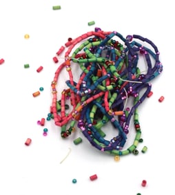 Multi color gemstone strands