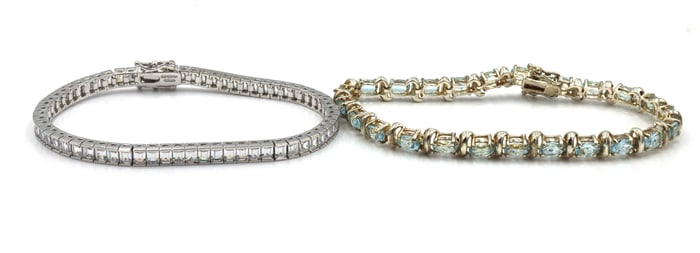 Lot of 2 925 sterling silver bracelets