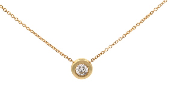 Roberto Coin 0.25ct Diamond Bezel Set Necklace in 18K Yellow gold