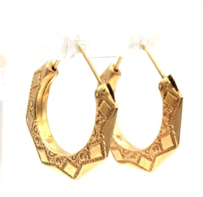 14kt Yellow gold hoop earrings