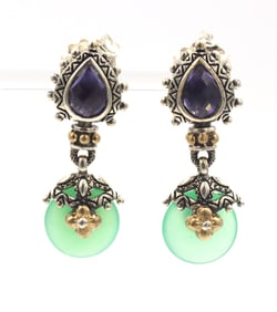 Bixby signed 925 sterling silver dangle earrings