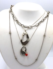 925 Sterling Silver Necklace Lot