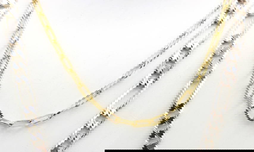 Ka 1772 Italy Sterling Silver Figaro Chain